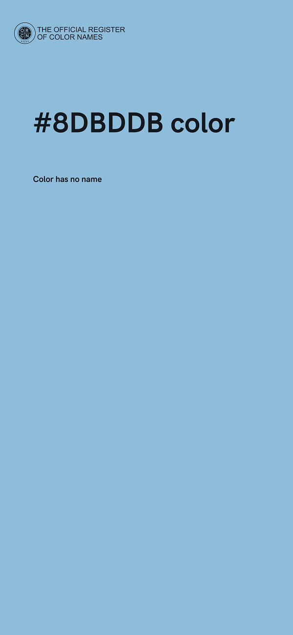 #8DBDDB color image