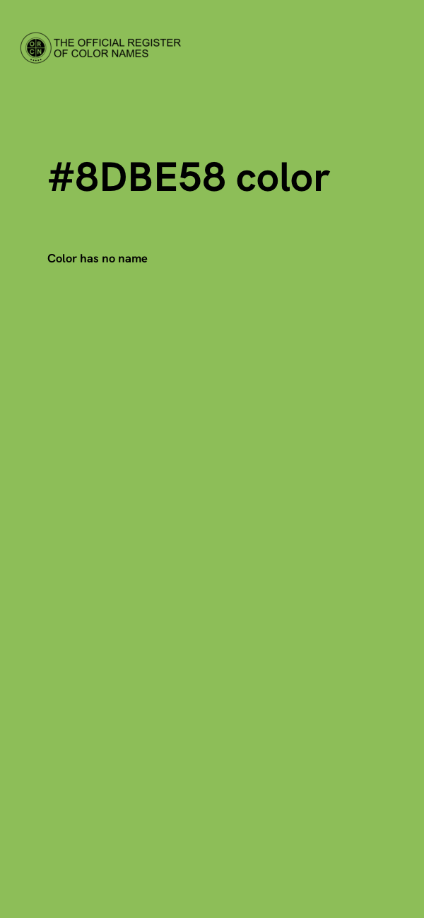 #8DBE58 color image