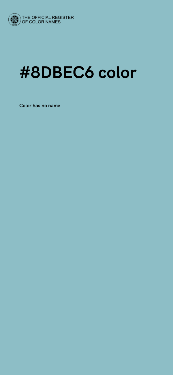 #8DBEC6 color image
