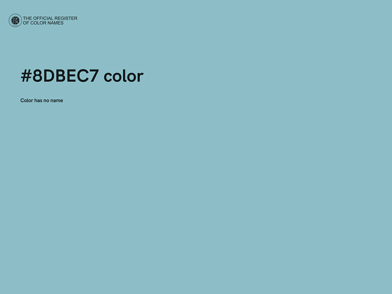 #8DBEC7 color image