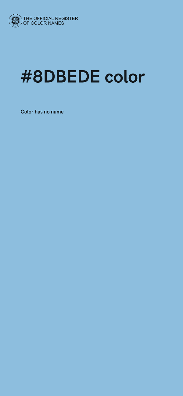 #8DBEDE color image
