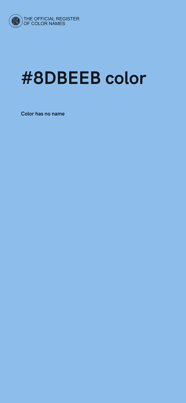 #8DBEEB color image