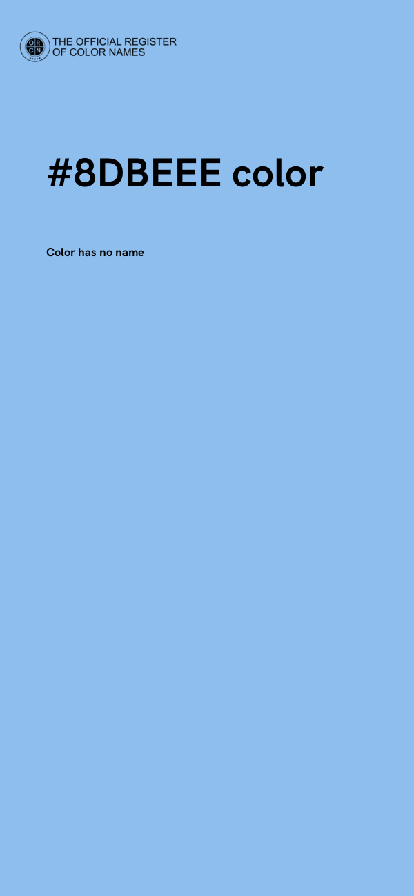 #8DBEEE color image