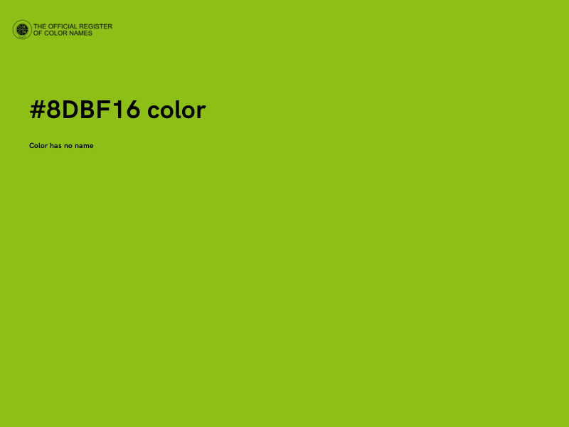 #8DBF16 color image