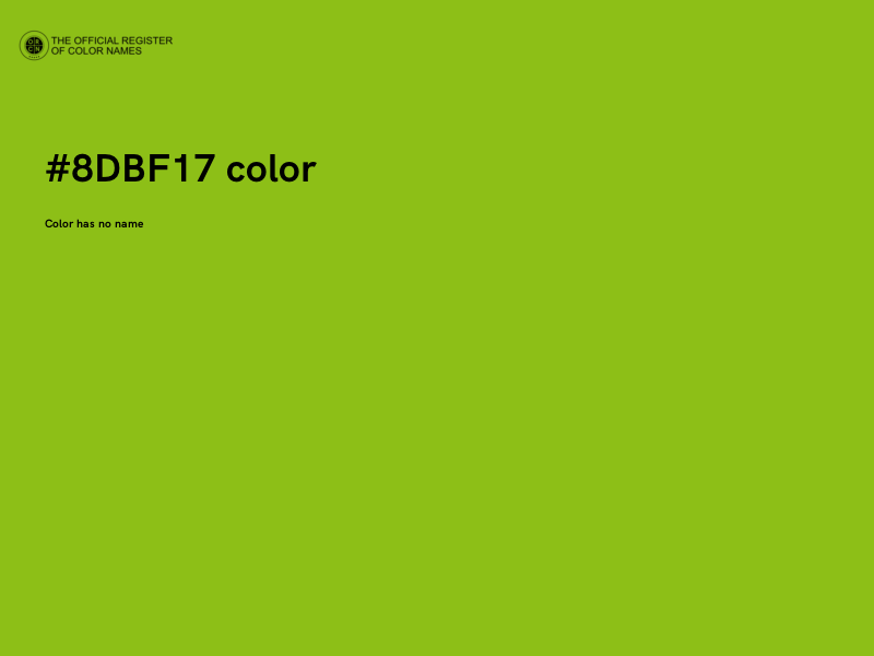 #8DBF17 color image