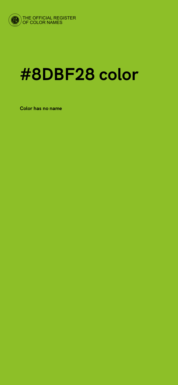#8DBF28 color image