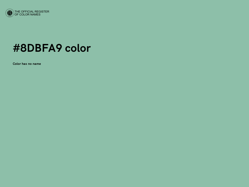 #8DBFA9 color image