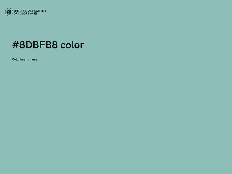 #8DBFB8 color image