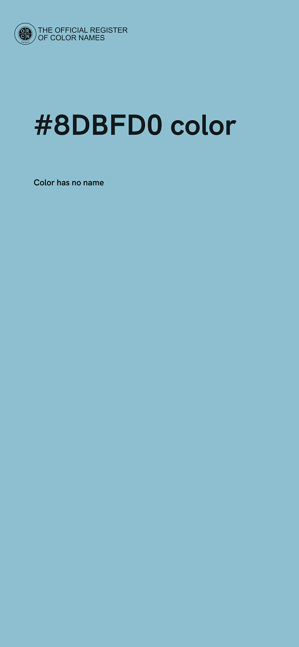 #8DBFD0 color image