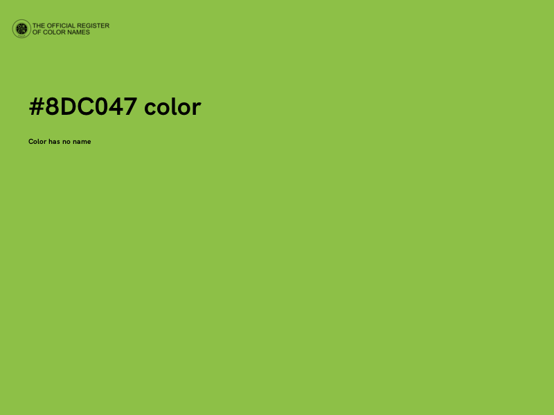 #8DC047 color image