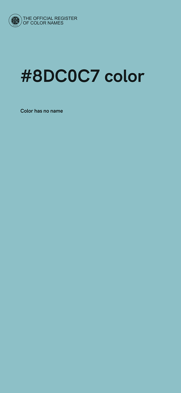 #8DC0C7 color image