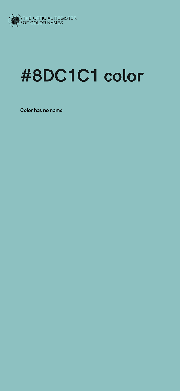 #8DC1C1 color image