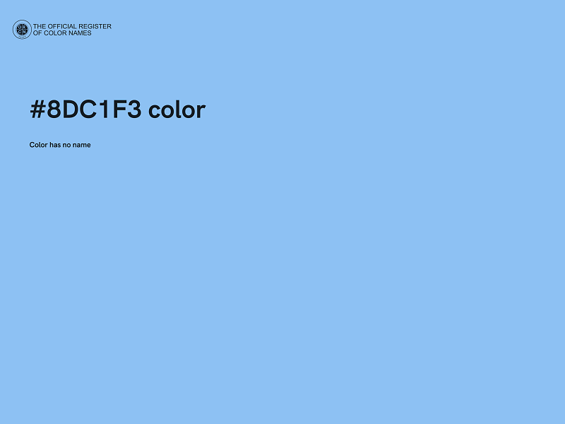 #8DC1F3 color image