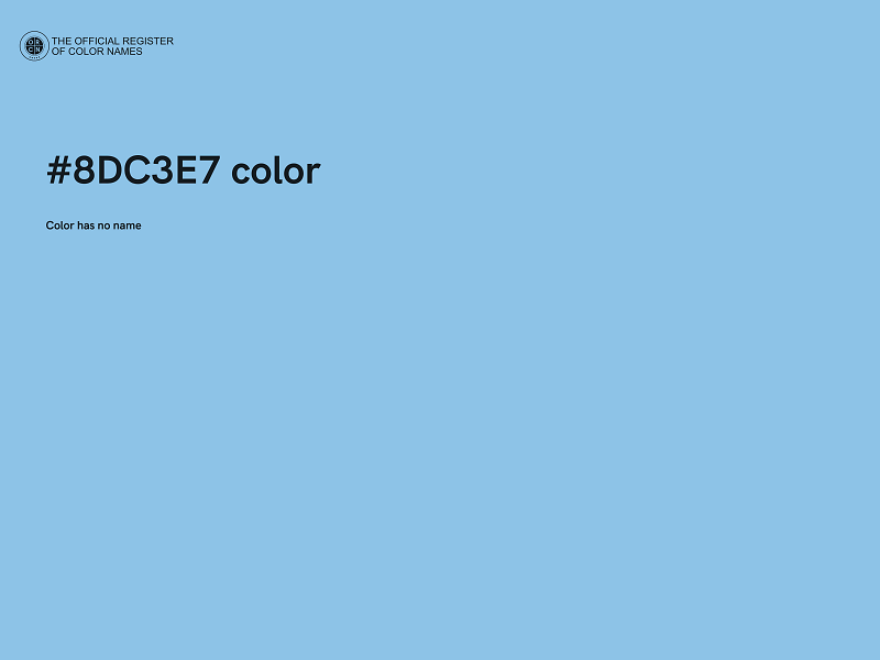 #8DC3E7 color image