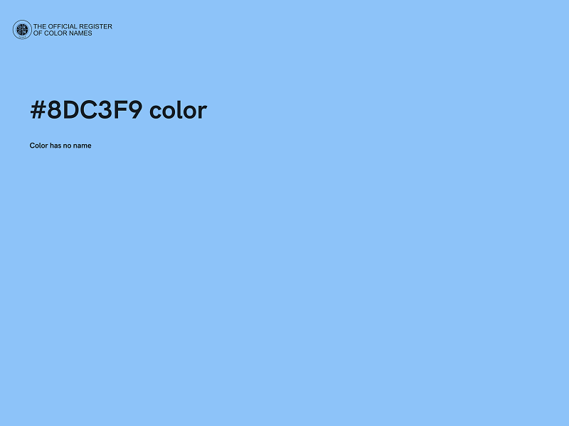 #8DC3F9 color image