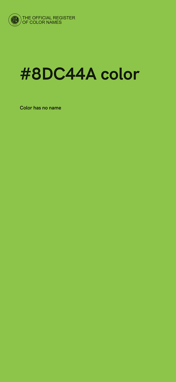 #8DC44A color image