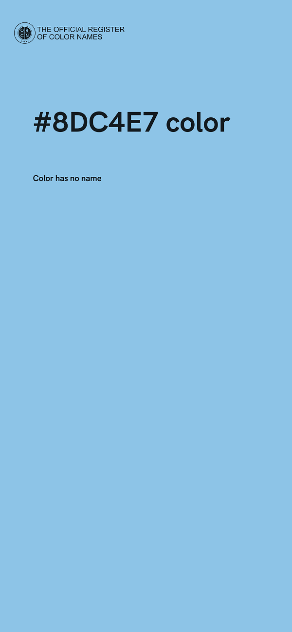 #8DC4E7 color image