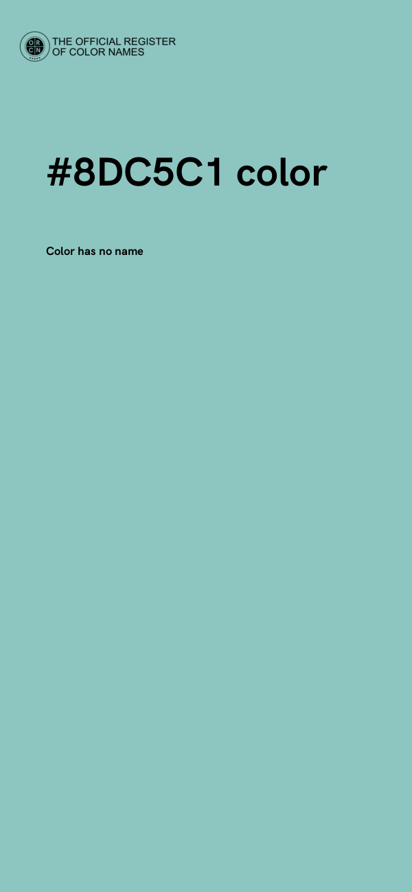 #8DC5C1 color image