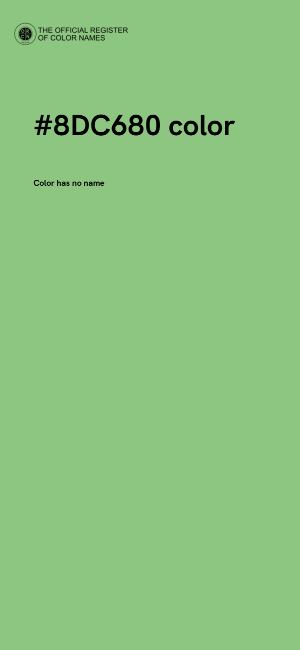 #8DC680 color image