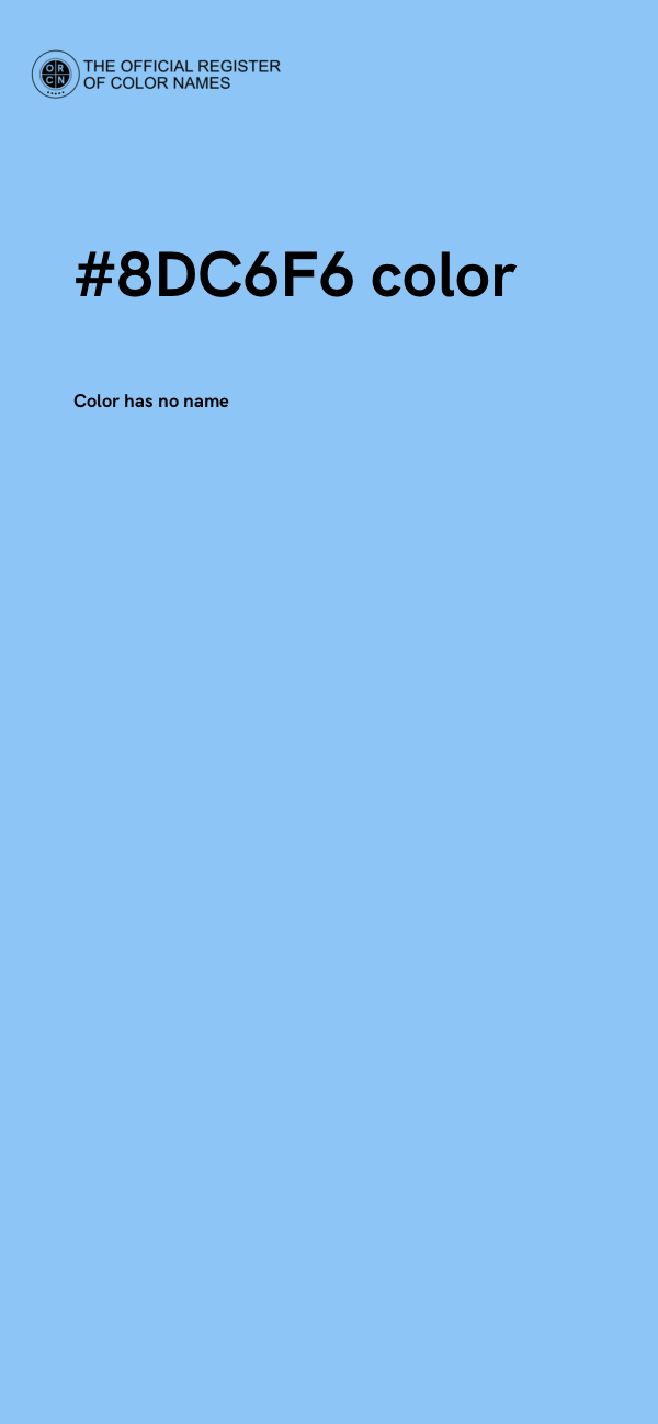 #8DC6F6 color image
