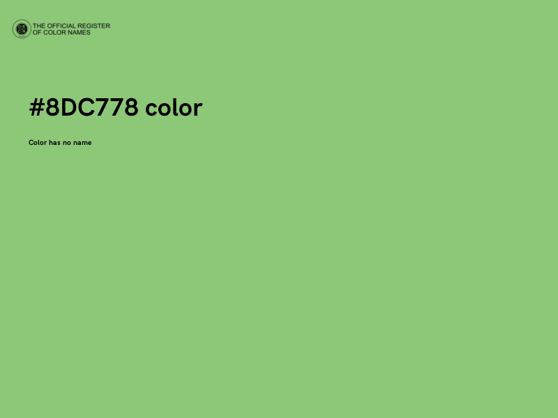 #8DC778 color image