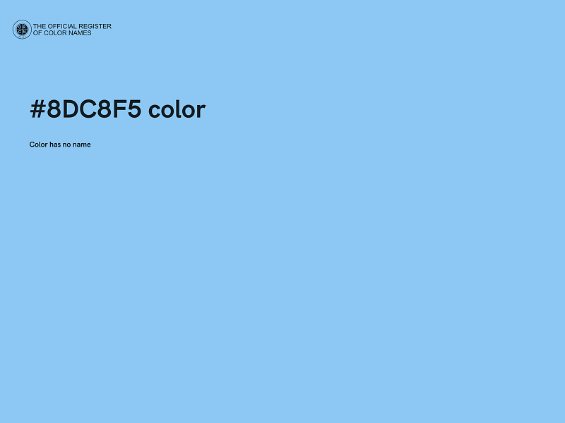 #8DC8F5 color image