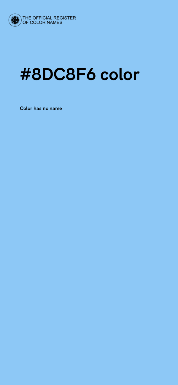 #8DC8F6 color image