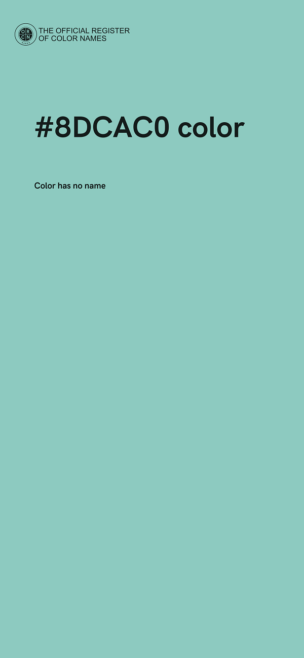 #8DCAC0 color image