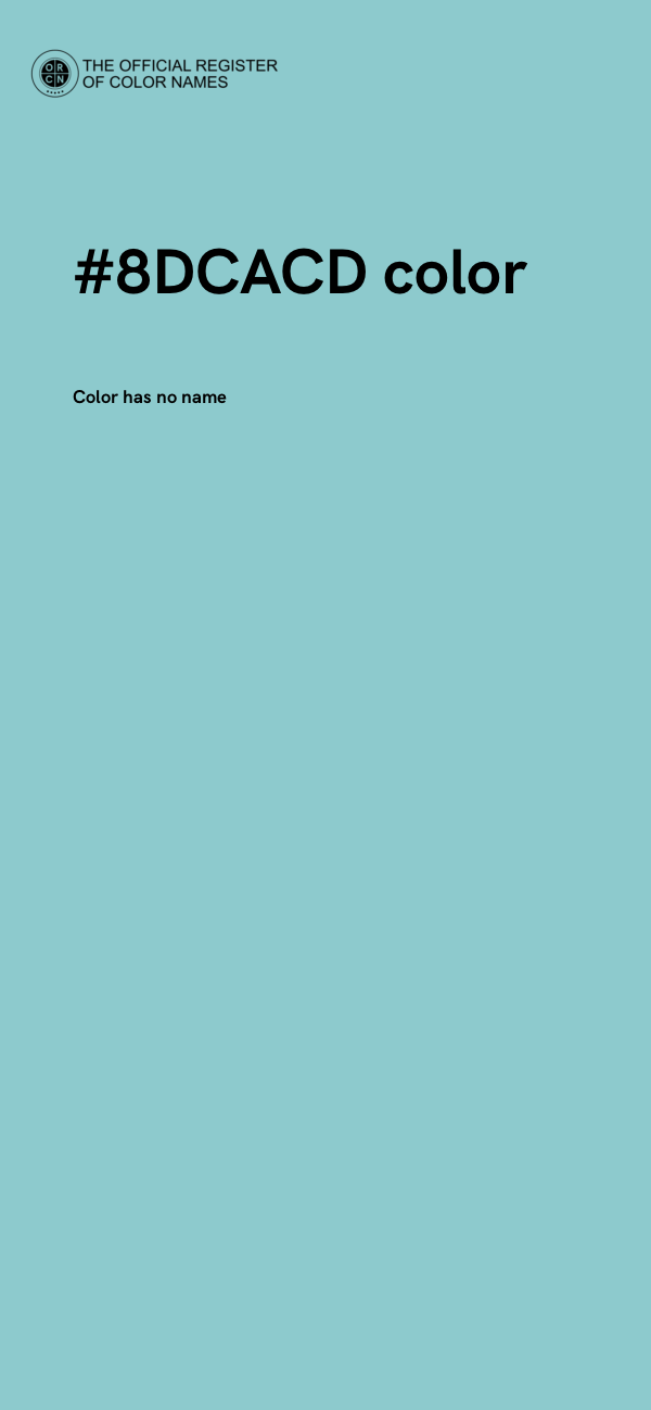 #8DCACD color image