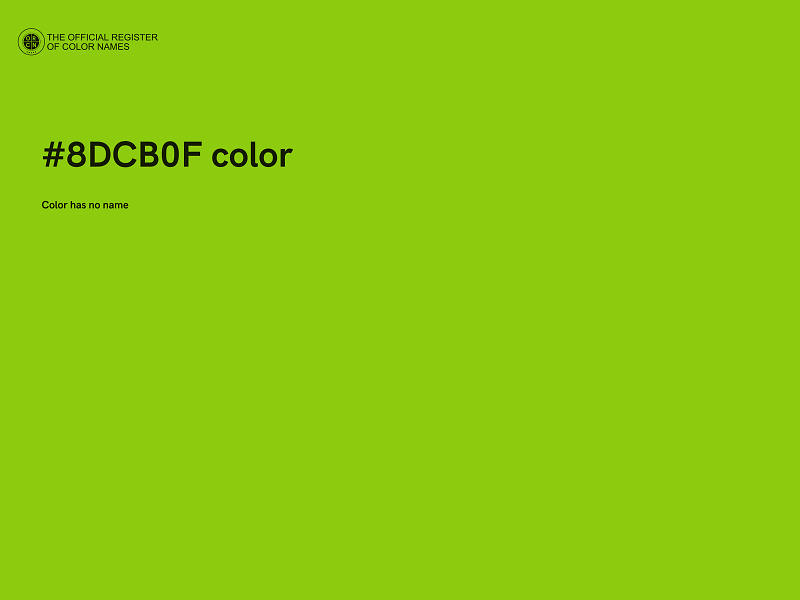 #8DCB0F color image