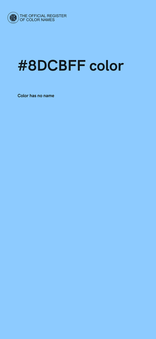 #8DCBFF color image