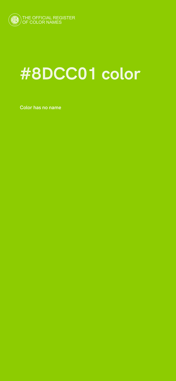 #8DCC01 color image