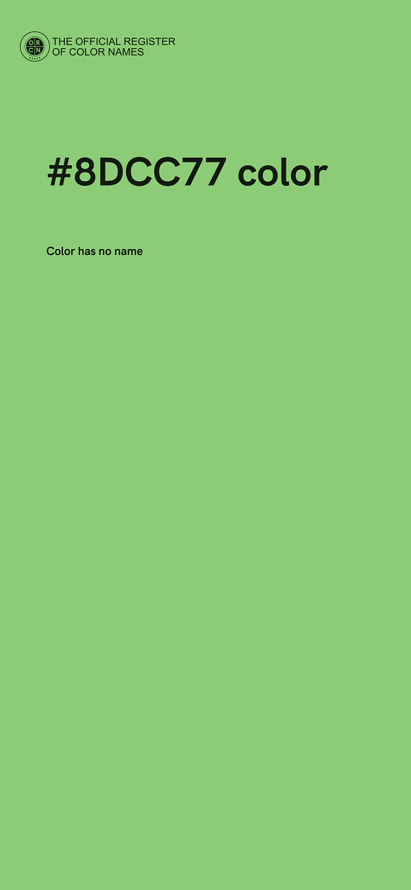 #8DCC77 color image