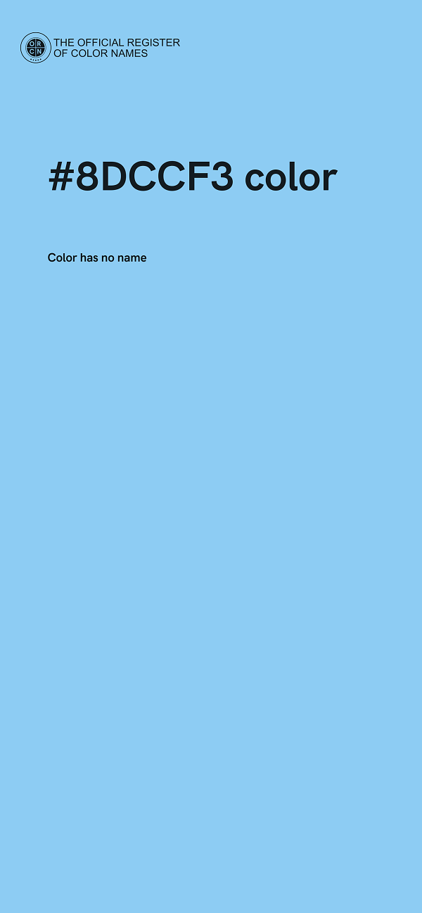 #8DCCF3 color image
