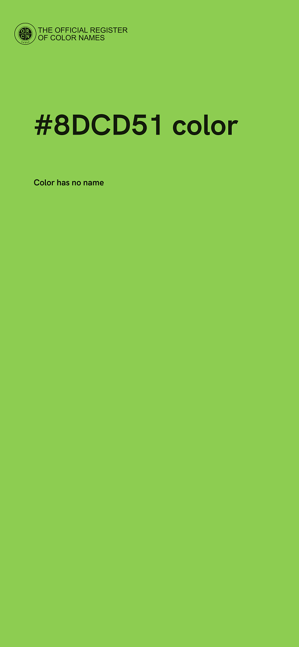 #8DCD51 color image