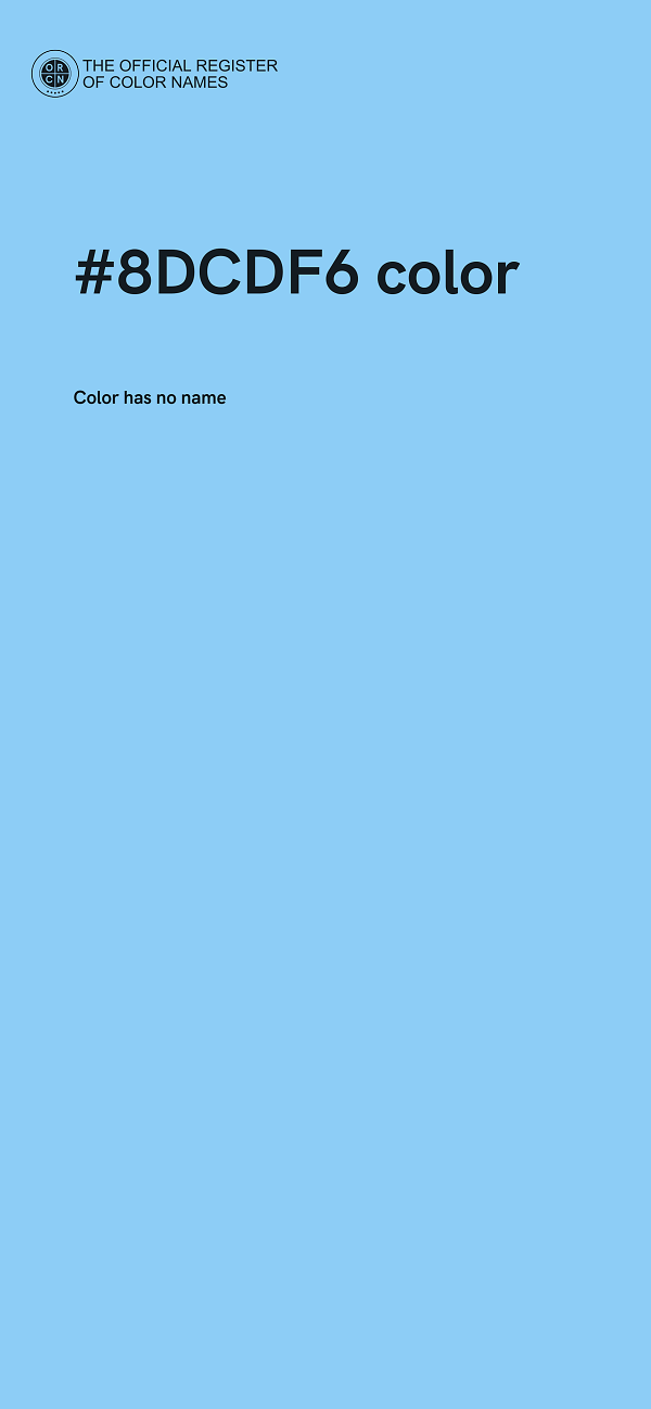 #8DCDF6 color image