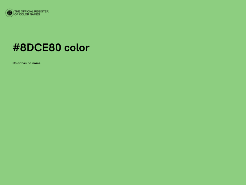 #8DCE80 color image