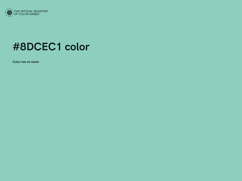 #8DCEC1 color image