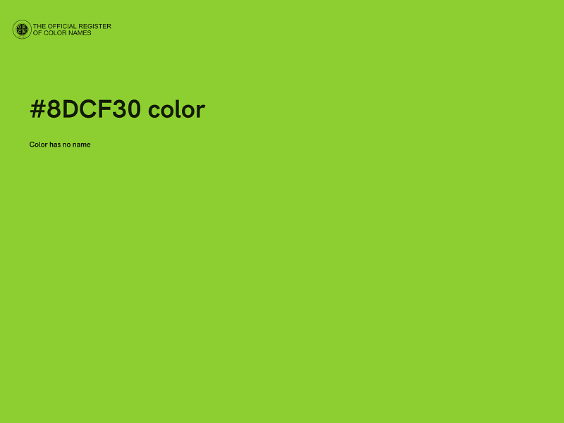 #8DCF30 color image