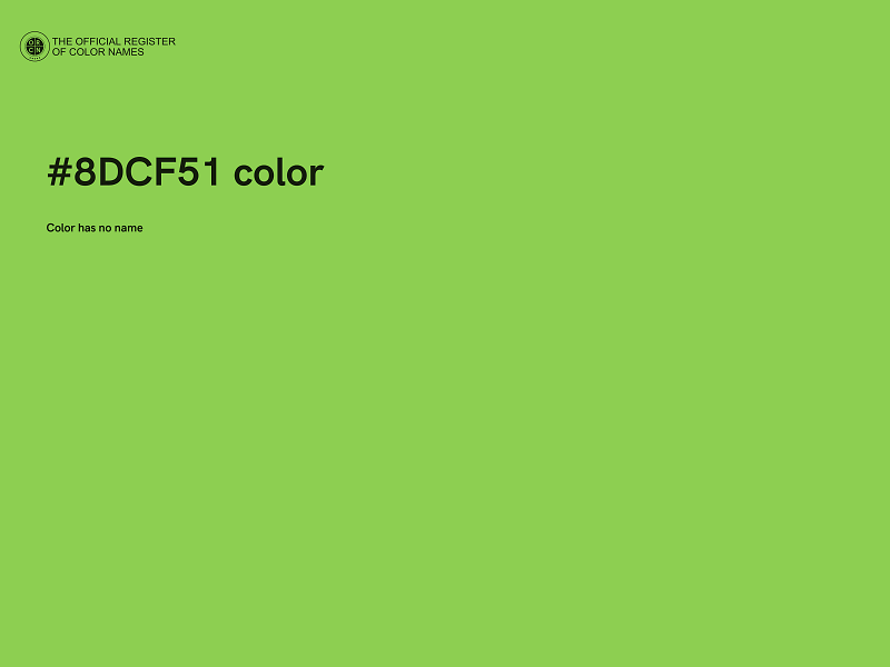 #8DCF51 color image