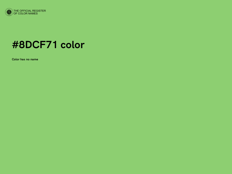 #8DCF71 color image
