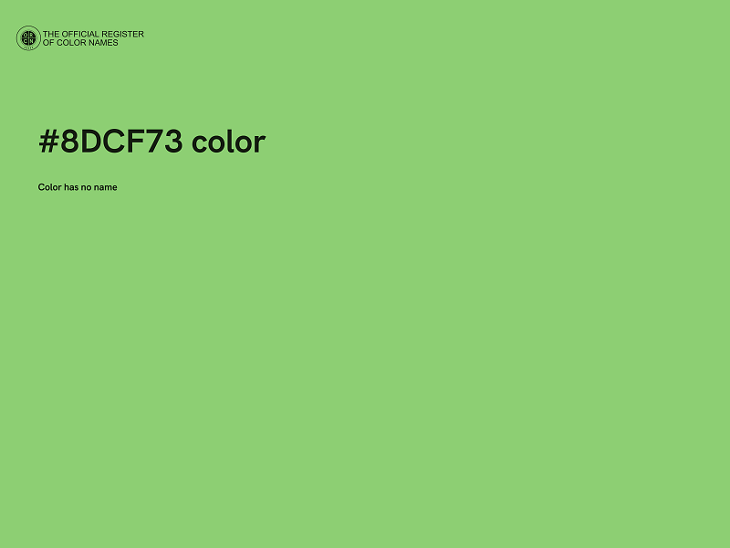 #8DCF73 color image