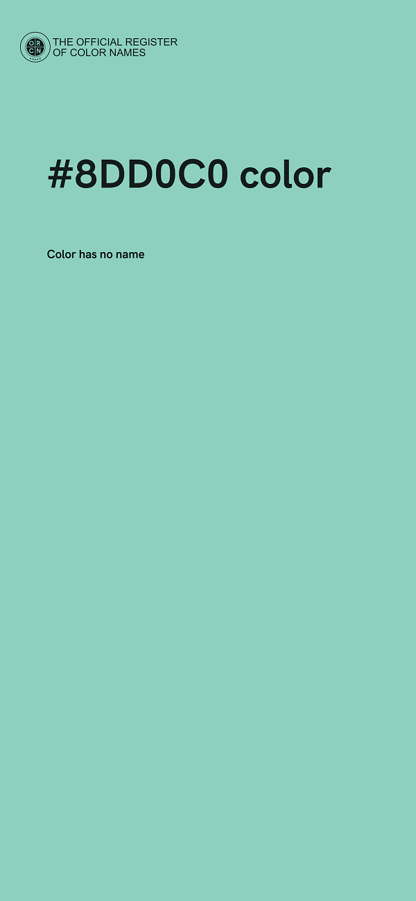 #8DD0C0 color image