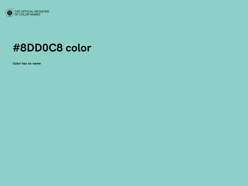 #8DD0C8 color image