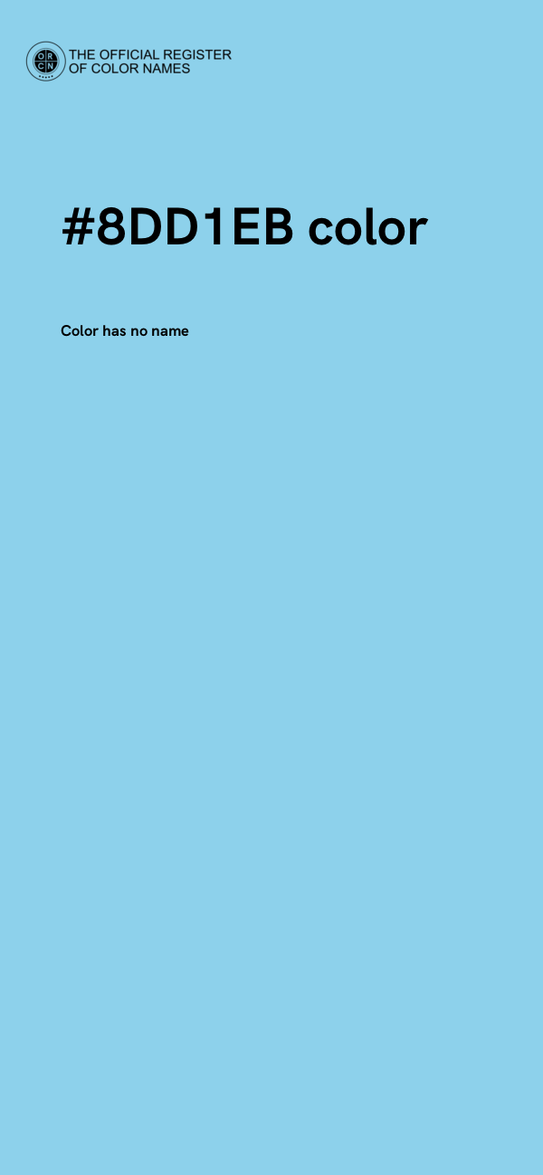 #8DD1EB color image
