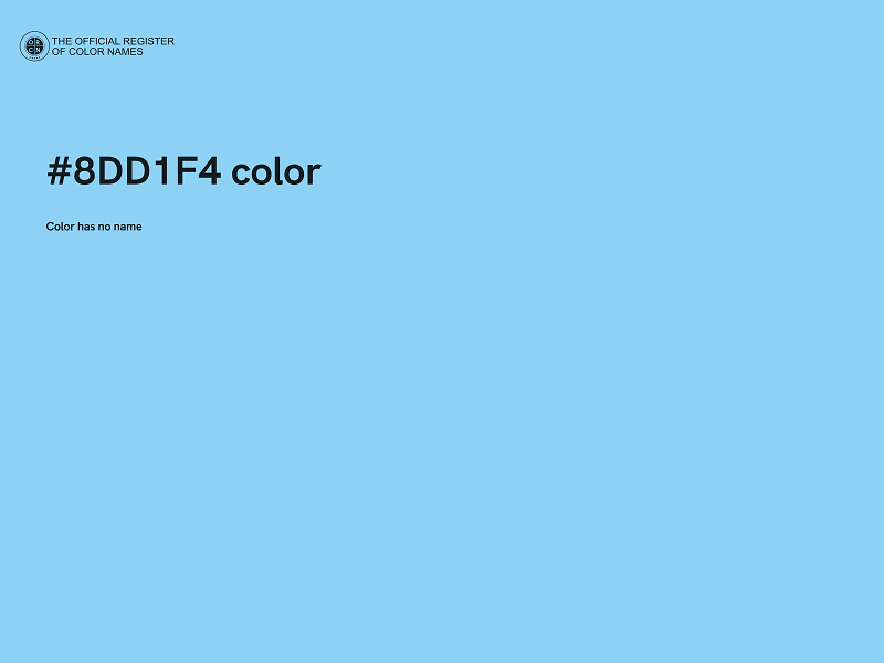 #8DD1F4 color image