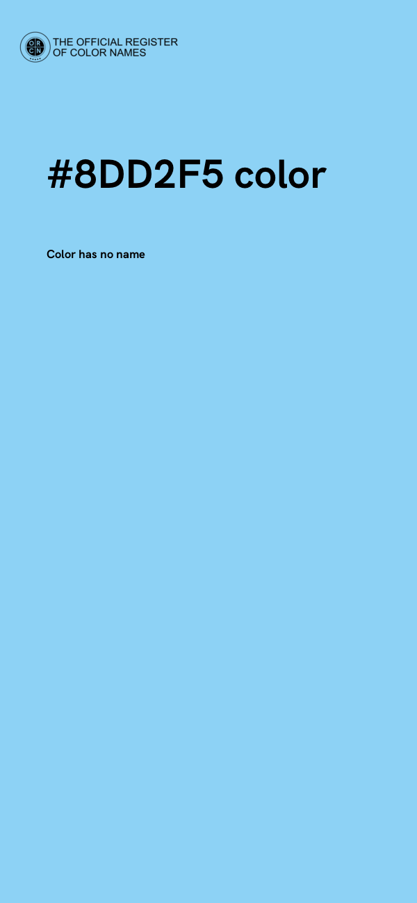 #8DD2F5 color image