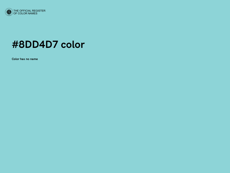 #8DD4D7 color image