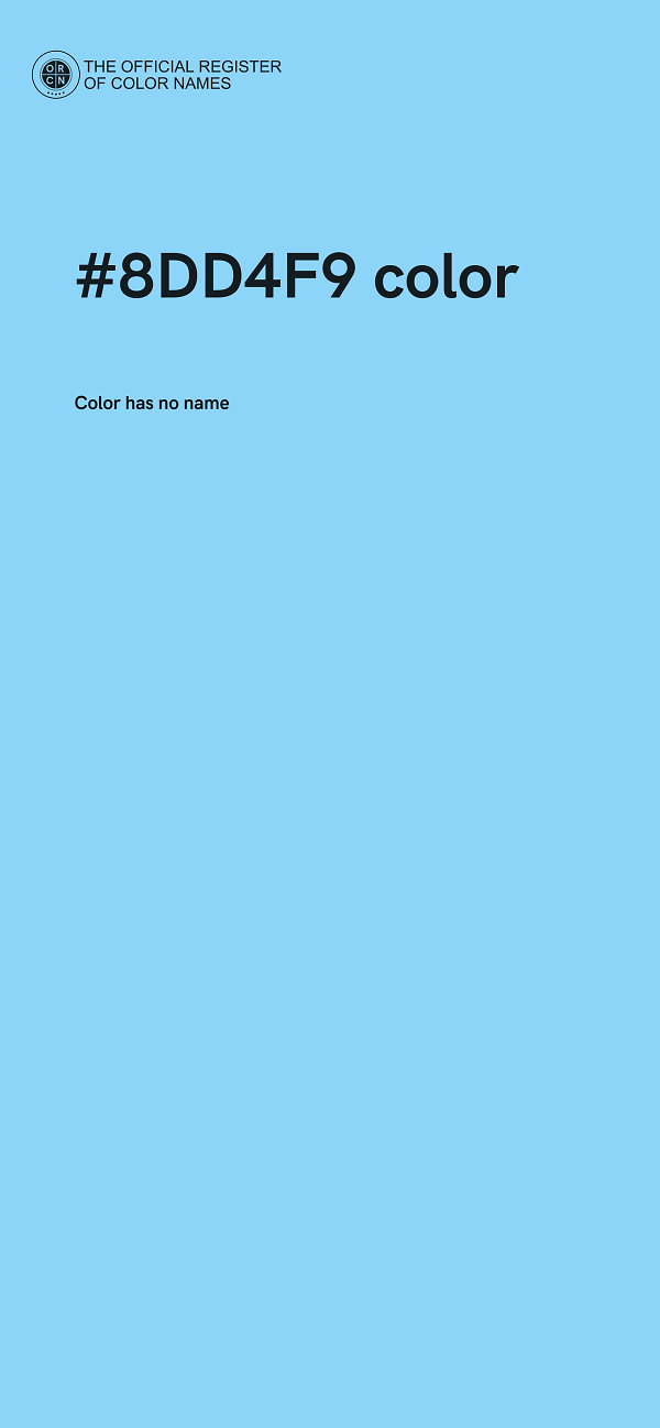 #8DD4F9 color image