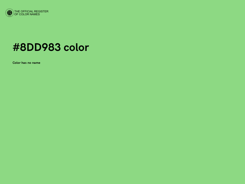 #8DD983 color image